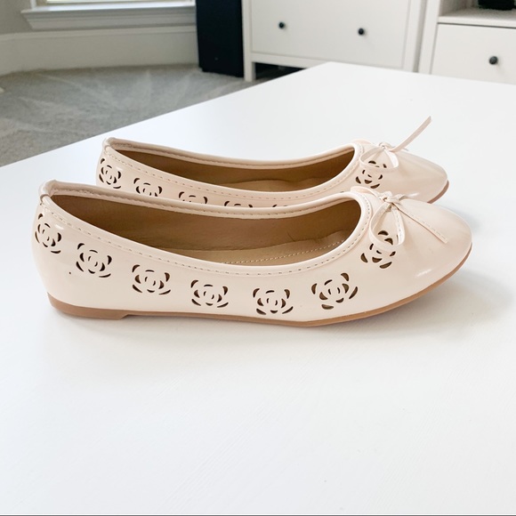 Rosegirl Shoes - Rosegirl Beige Flats F11536
